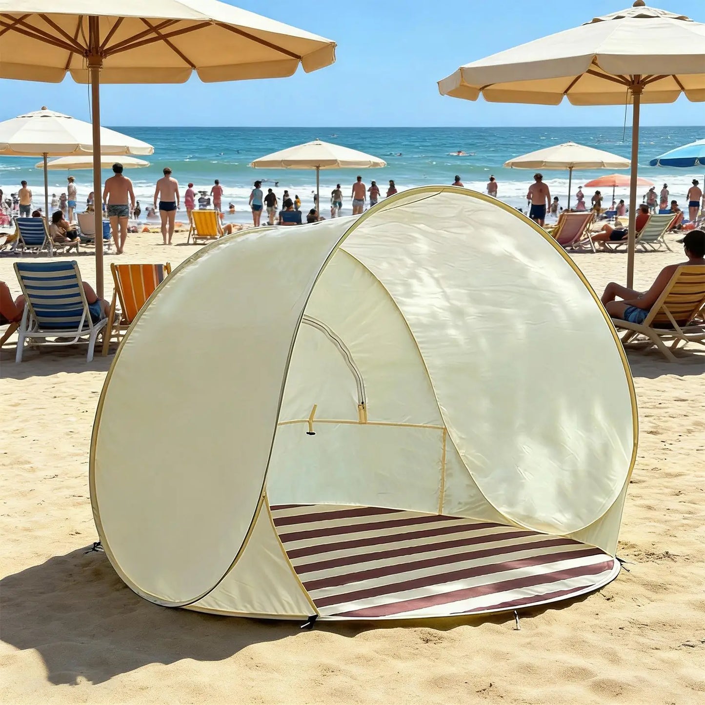 Pop-Up Beach Tent for 3–4 People | UPF 50+ Sun Shelter