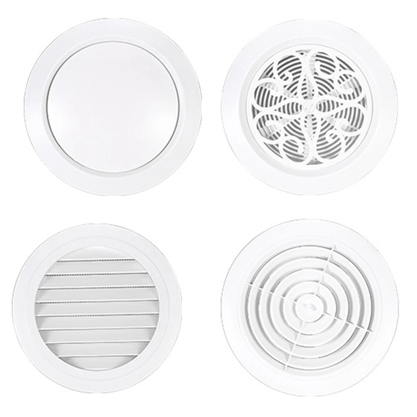 4 Types Air Vent Cover Ventilation Grill Outlet With With Built-In Screen Mesh Adjustable Vent Exhaust Hood For Wall Ceiling Peaceful Pleasures Health and Wellness