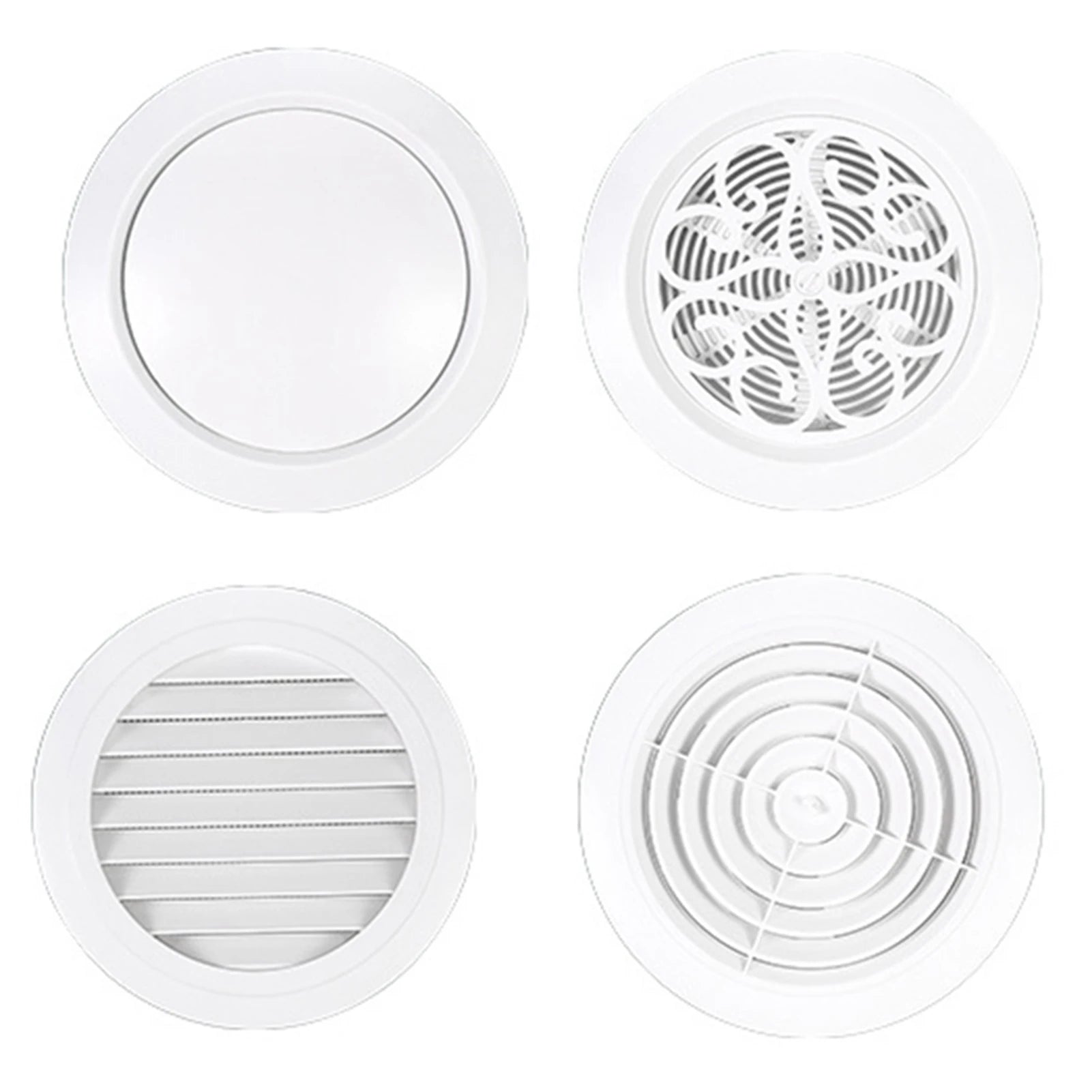 4 Types Air Vent Cover Ventilation Grill Outlet With With Built-In Screen Mesh Adjustable Vent Exhaust Hood For Wall Ceiling Peaceful Pleasures Health and Wellness