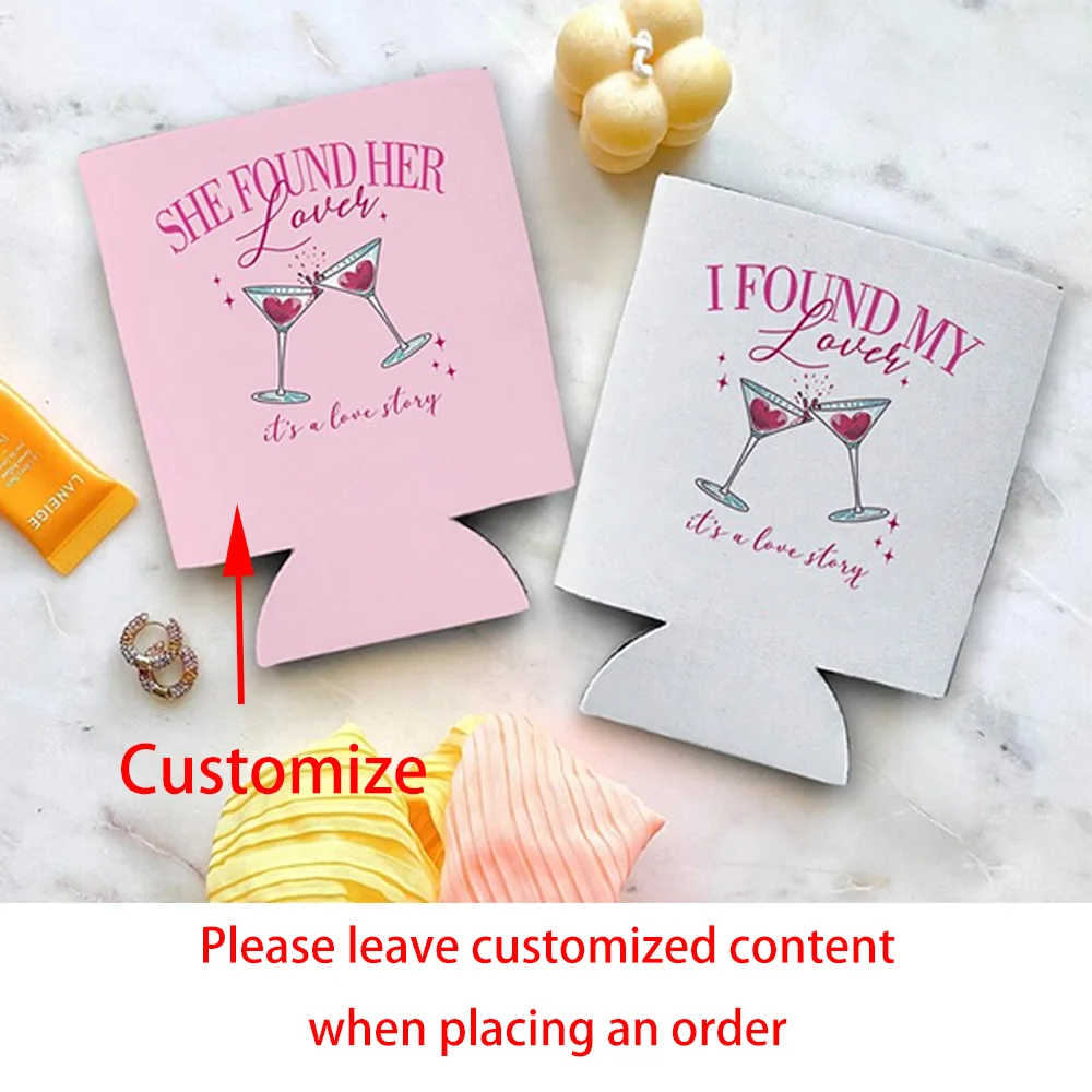 Personalized Can Coolers 5-Pack | Wedding & Bachelorette Favors Custom Can Coolers Peaceful Pleasures Health and Wellness