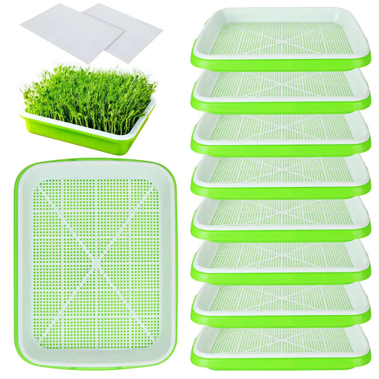 Microgreens Sprouter Tray Hydroponic/Sprouting Tray For Sprout Horticultural Hydroponic Systems Tray Garden Nursery Potted Peaceful Pleasures Health and Wellness