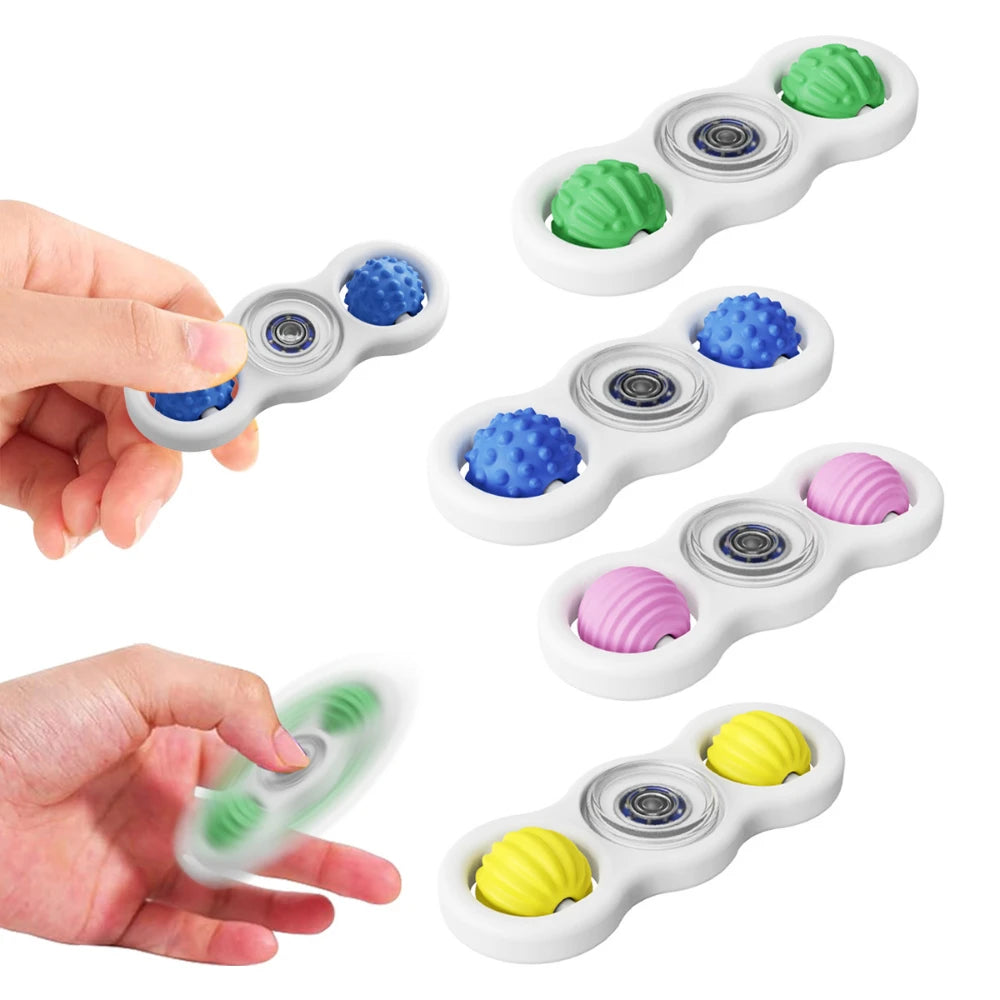 Fidget Silicone Sensory Toy Rotating Rolling Gyroscope Decompression Toy For Anxiety Relief Sensory Autism Toys Peaceful Pleasures Health and Wellness