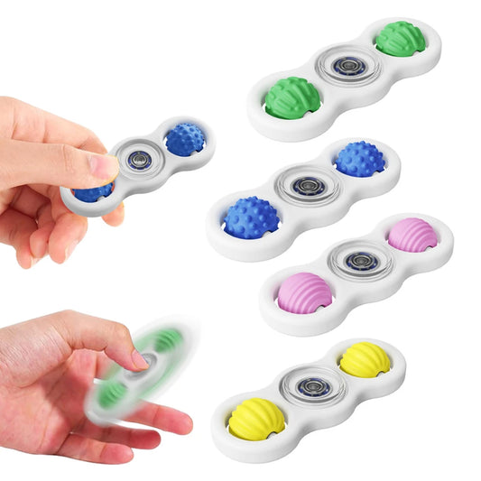 Fidget Silicone Sensory Toy Rotating Rolling Gyroscope Decompression Toy For Anxiety Relief Sensory Autism Toys Peaceful Pleasures Health and Wellness