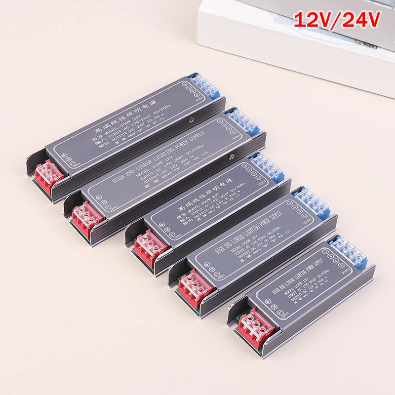 New DC 12V 24V Switching Power Supply -264V LED Light Driver Power Adapter 100W 200W 300W Mute Lighting Peaceful Pleasures Health and Wellness