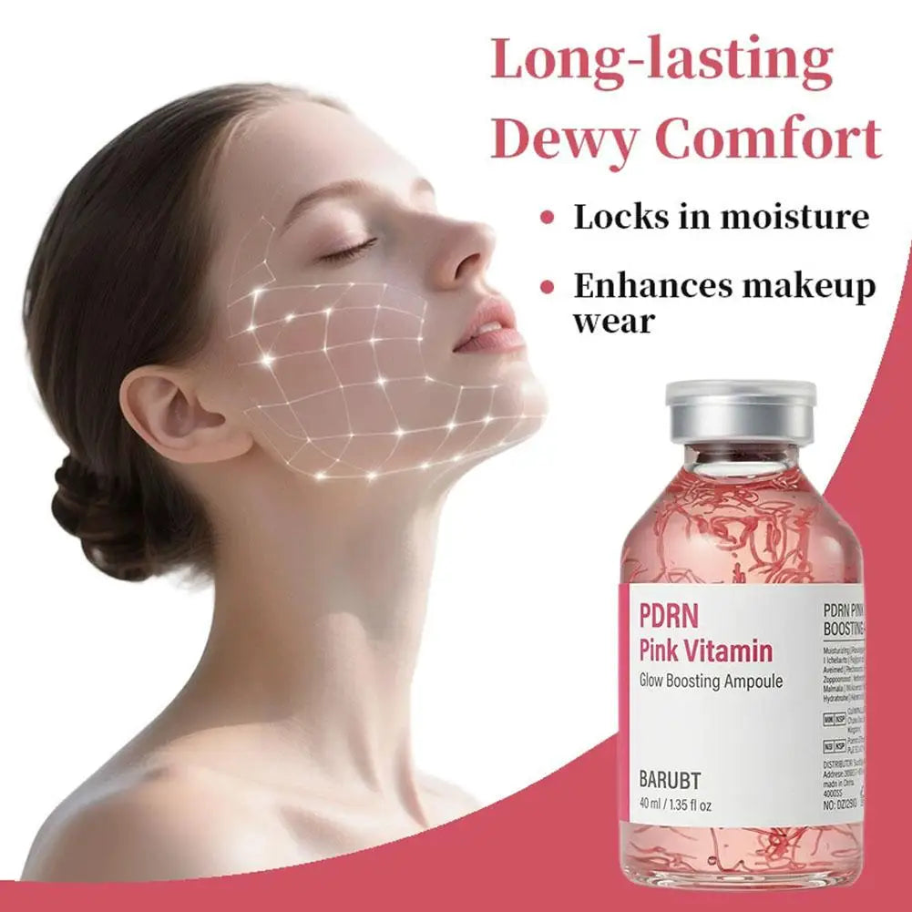 Collagen Silk Peptide Peptide Pink PDRN Glow Intensive Ampoule Intensely Hydrating, Lifting And Firming Increase Skin Elasticity Peaceful Pleasures Health and Wellness