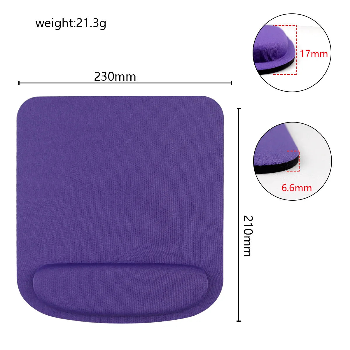 Computer Game Mouse Pad Environmental Eva Ergonomic Mousepad Wrist Pad Solid Color Comfortable Mouse Mats For Office Accessories Peaceful Pleasures Health and Wellness Purple
