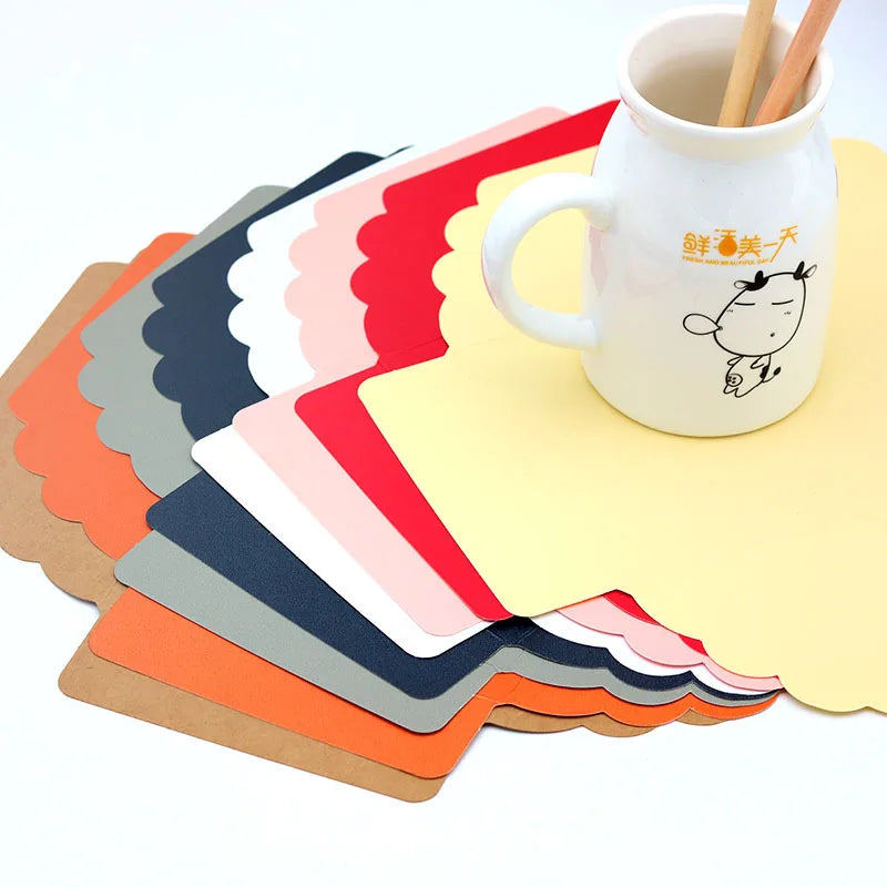 (20 Pieces/Lot) 11*17.5cm Paper Envelope Pearl Kraft Paper Gilding Love Envelope Bank Card VIP Membership Card Package Envelope Peaceful Pleasures Health and Wellness