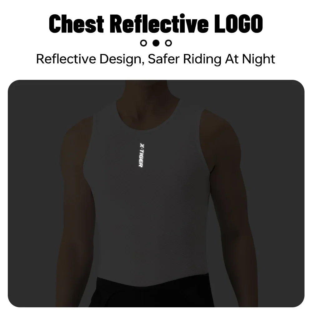 X-TIGER Men's Cycling Base Layer Vest | Quick Dry & Breathable