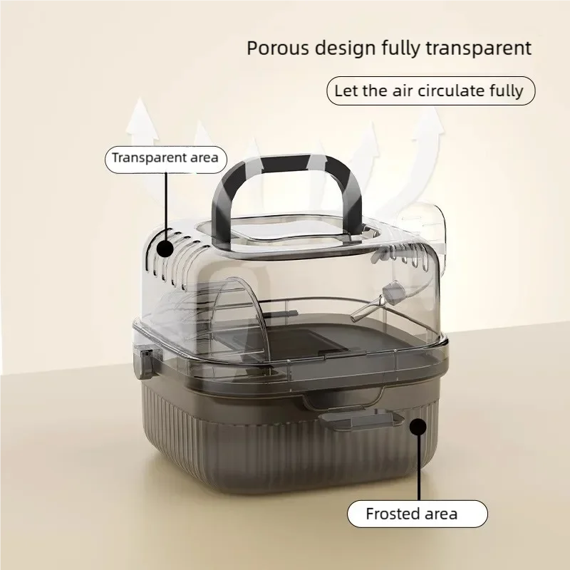 Hamster Travel Cage | Lightweight Chinchilla Carrier + Water Bottle