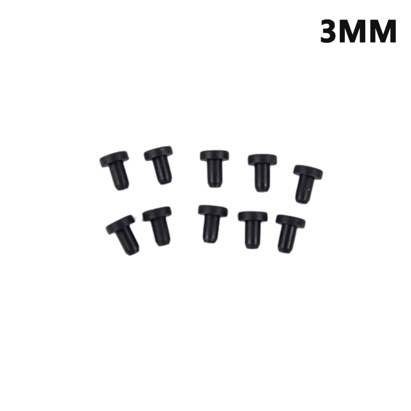10Pcs Silicone Rubber Hole Plugs 3–12mm | High Temp Seal Caps Rubber Hole Plugs Peaceful Pleasures Health and Wellness 3mm