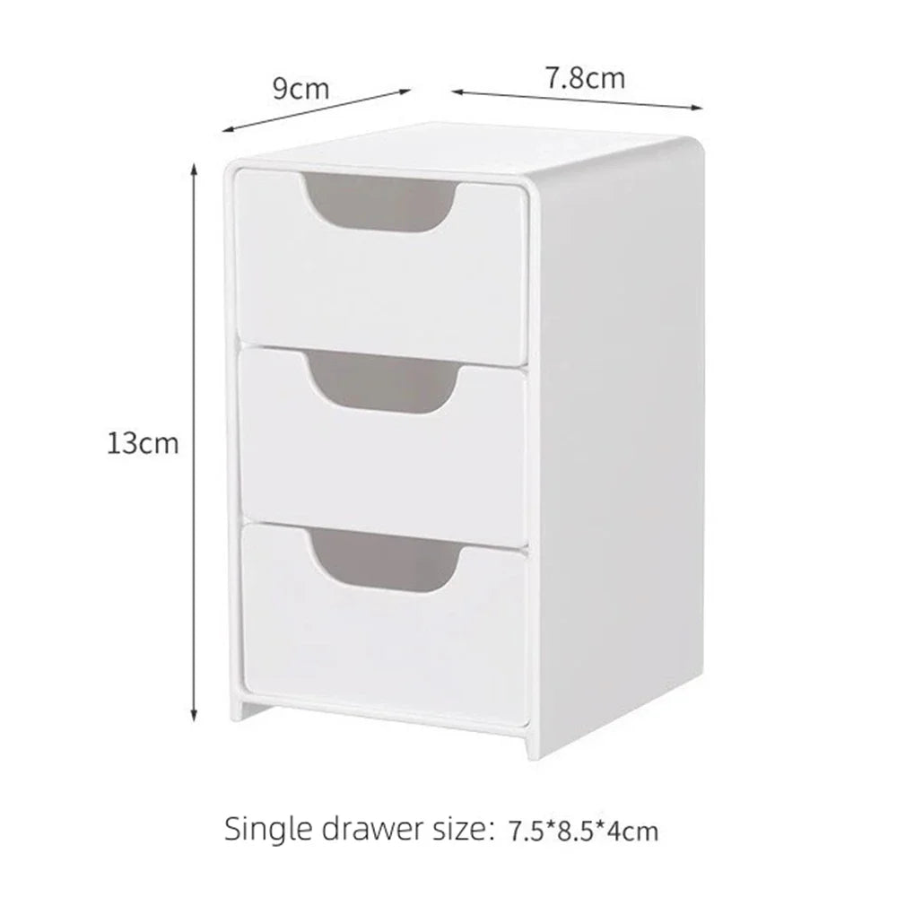 Mini 3-Tier Drawer Organizer for Desk, Jewelry & Cosmetics