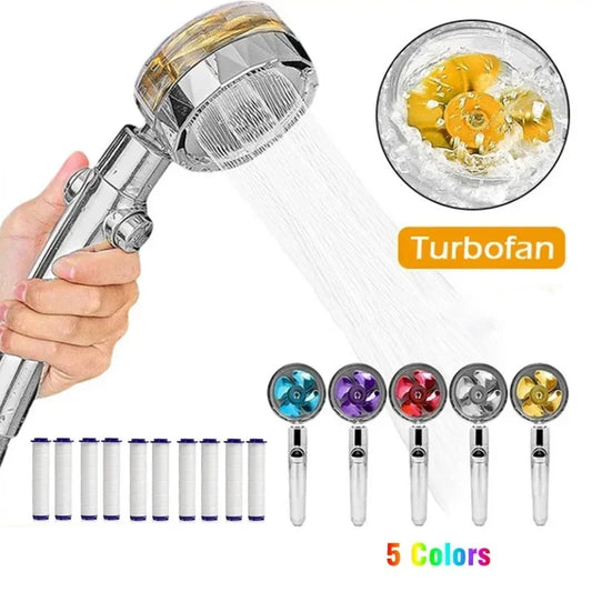 360° Rotating Turbine Shower Head | High Pressure Water Saving Shower Head Peaceful Pleasures Health and Wellness