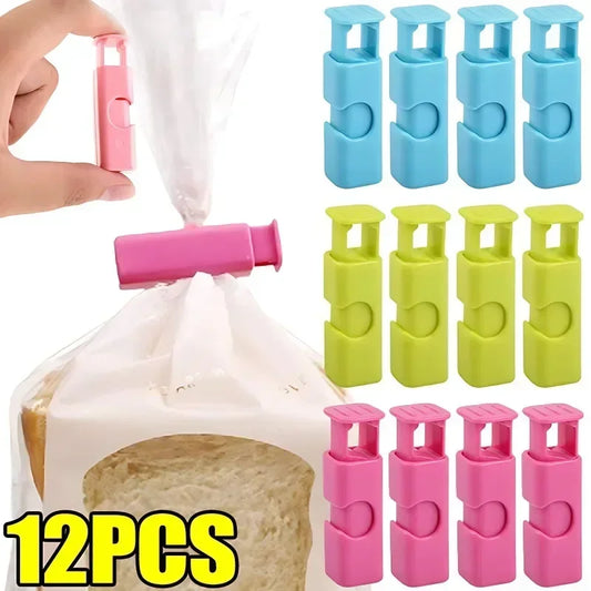 Squeeze Bread Bag Clips Reusable Fresh Food Seal Plastic Clip Snack Peaceful Pleasures Health and Wellness