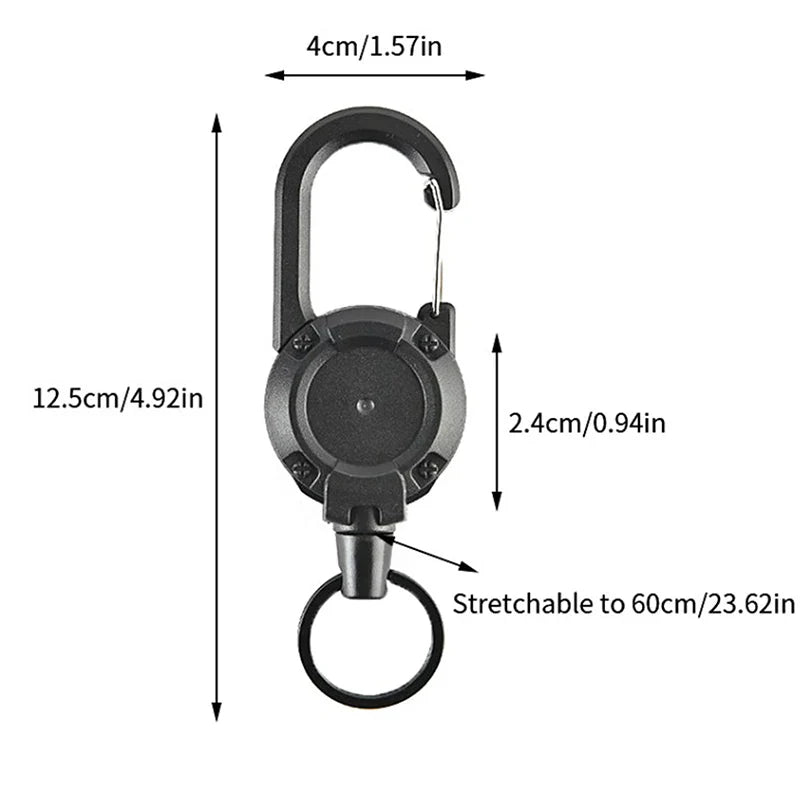Retractable Metal Keychain Badge Reel & ID Card Holder