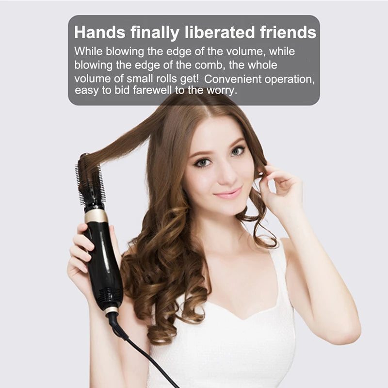 4-In-1 Hot Air Brush For Styling And Frizz Control Auto Rotating Curling Negative Ionic Curler Hair Dryer Brush Peaceful Pleasures Health and Wellness