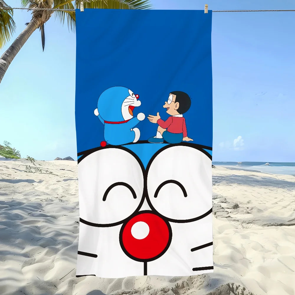 Doraemon Quick-Dry Beach Towel | Soft Large Cartoon Sports Towel Quick-Dry Beach Towel Peaceful Pleasures Health and Wellness z4 STJ40x70CM