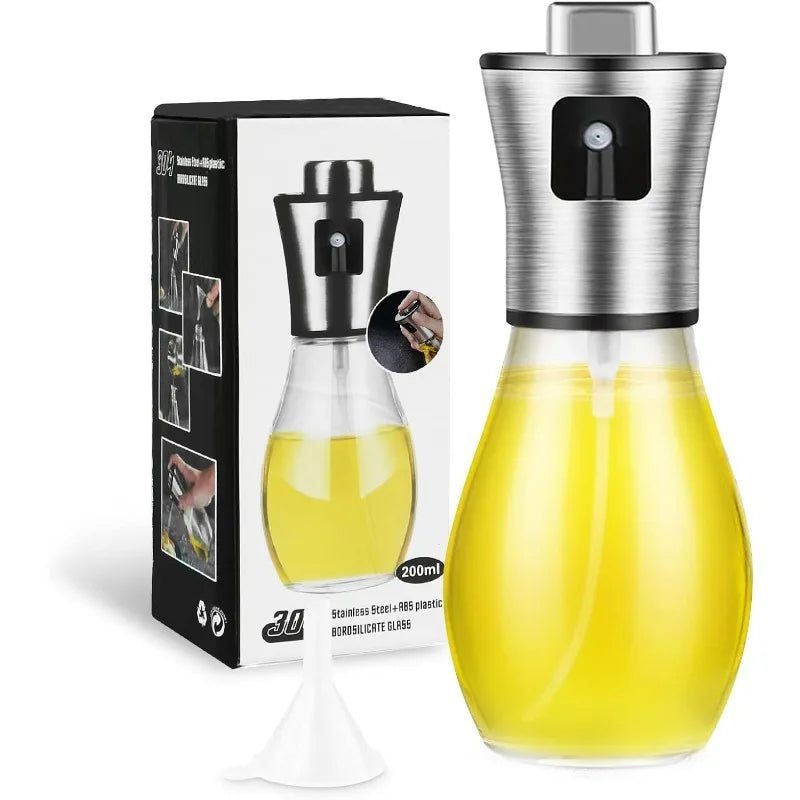 200ml Oil Sprayer Bottle – Refillable Olive Oil Mister for Cooking