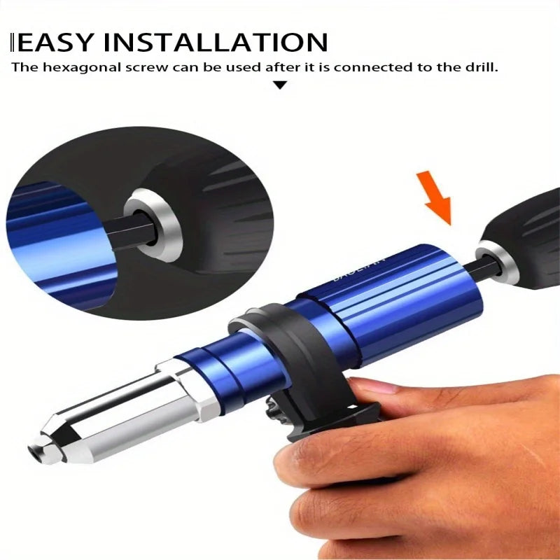 Electric Rivet Gun Drill Adapter 2.4–4.8mm | Cordless Riveting Tool Peaceful Pleasures Health and Wellness