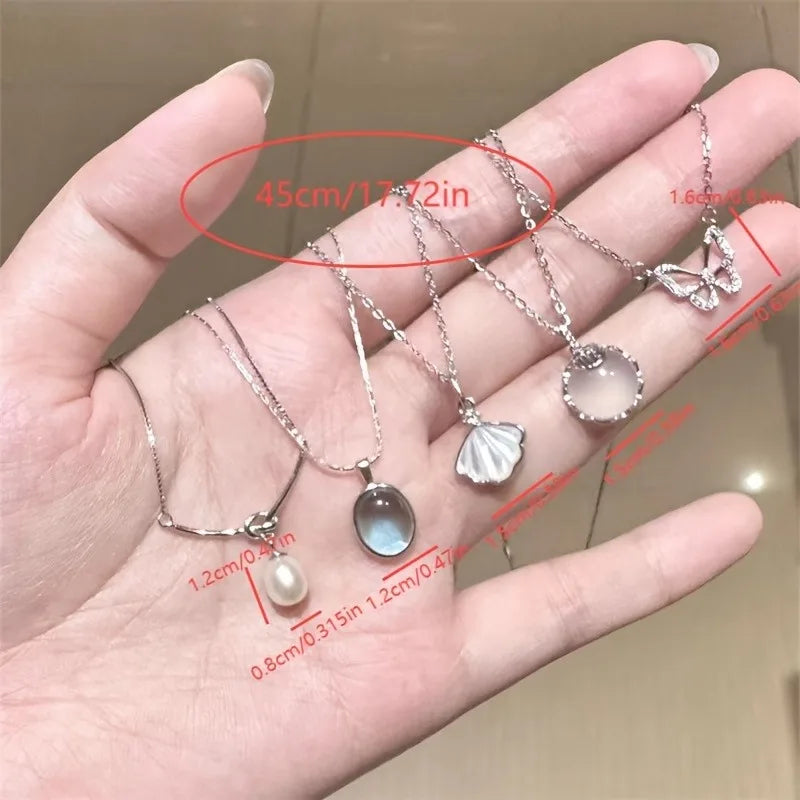 5-Piece Retro Bohemian Moonstone Jewelry Set Peaceful Pleasures Health and Wellness