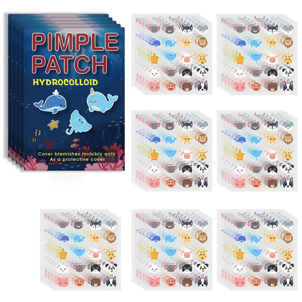 Cartoon Hydrocolloid Acne Patches – 600pc Invisible Blemish Stickers Hydrocolloid Acne Patch Peaceful Pleasures Health and Wellness B 600PCS