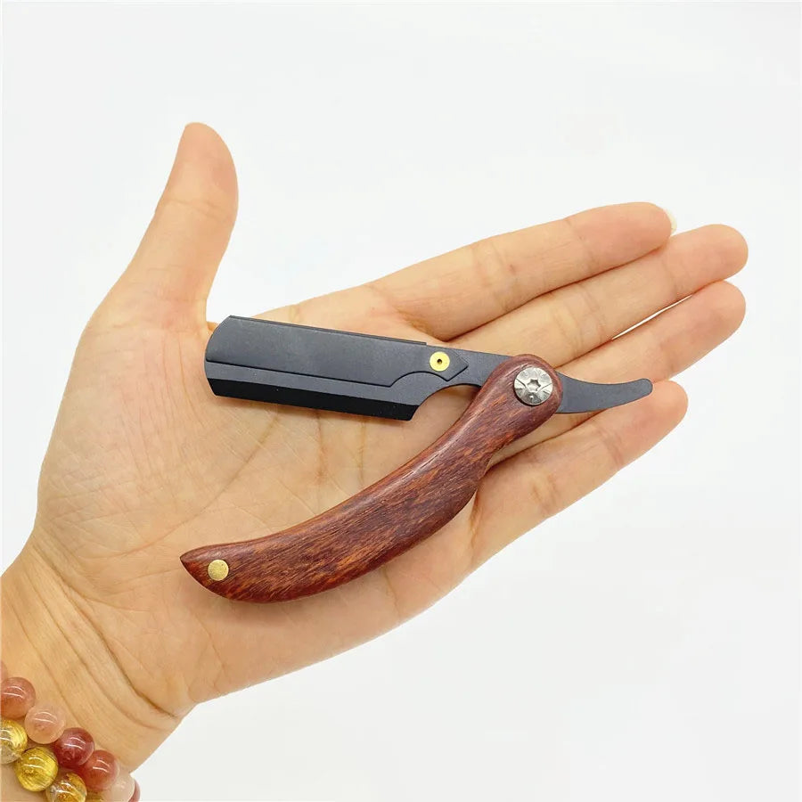 Men's Mini Folding Straight Edge Razor | Compact Travel Razor