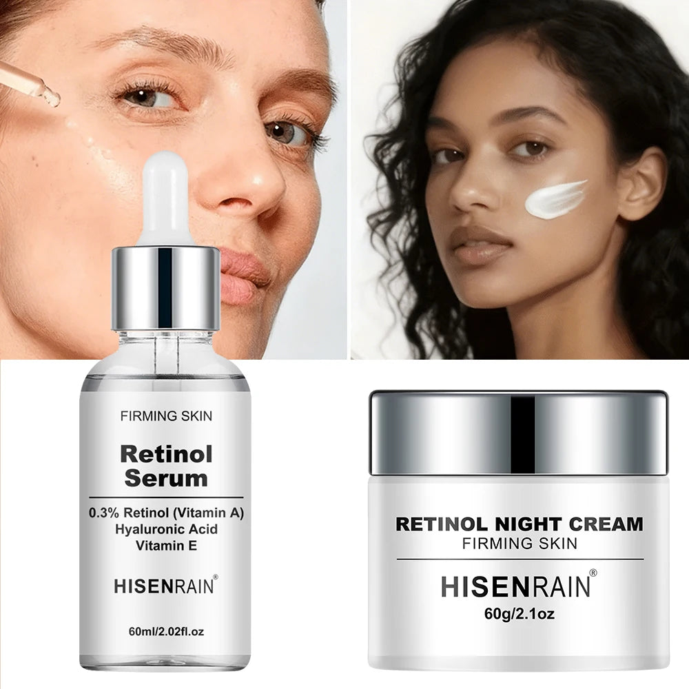 SUYARUN Retinol Gel Cream And Serum Set Anti-Aging Moisturizing Brightening Facial Skincare Treatment. Peaceful Pleasures Health and Wellness
