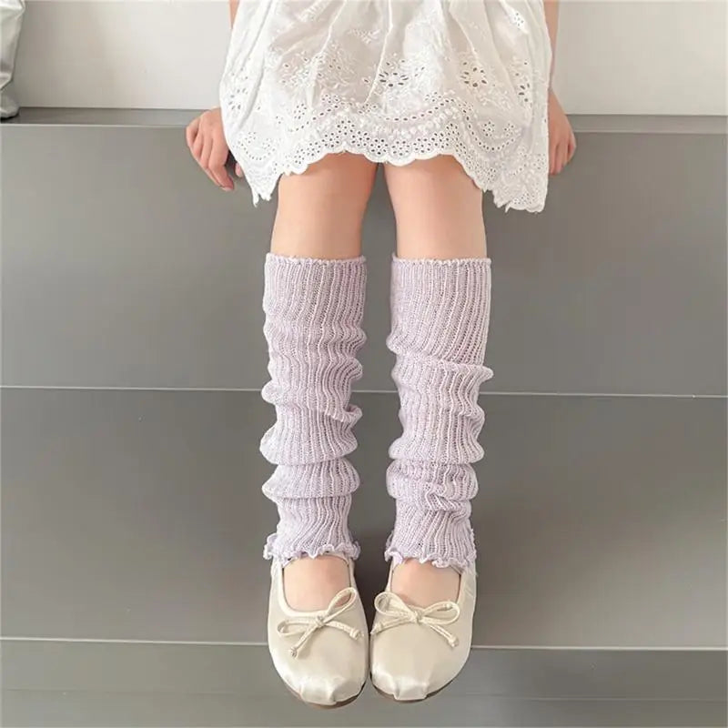 Girls' Ruffled Leg Warmers | Macaron Colors | Kids Ages 3–13