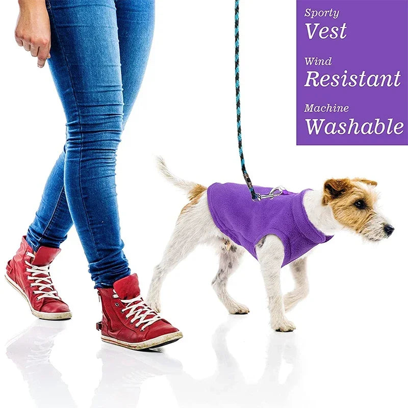 Fleece Dog Vest – Winter Jacket for Small Dogs & Cats