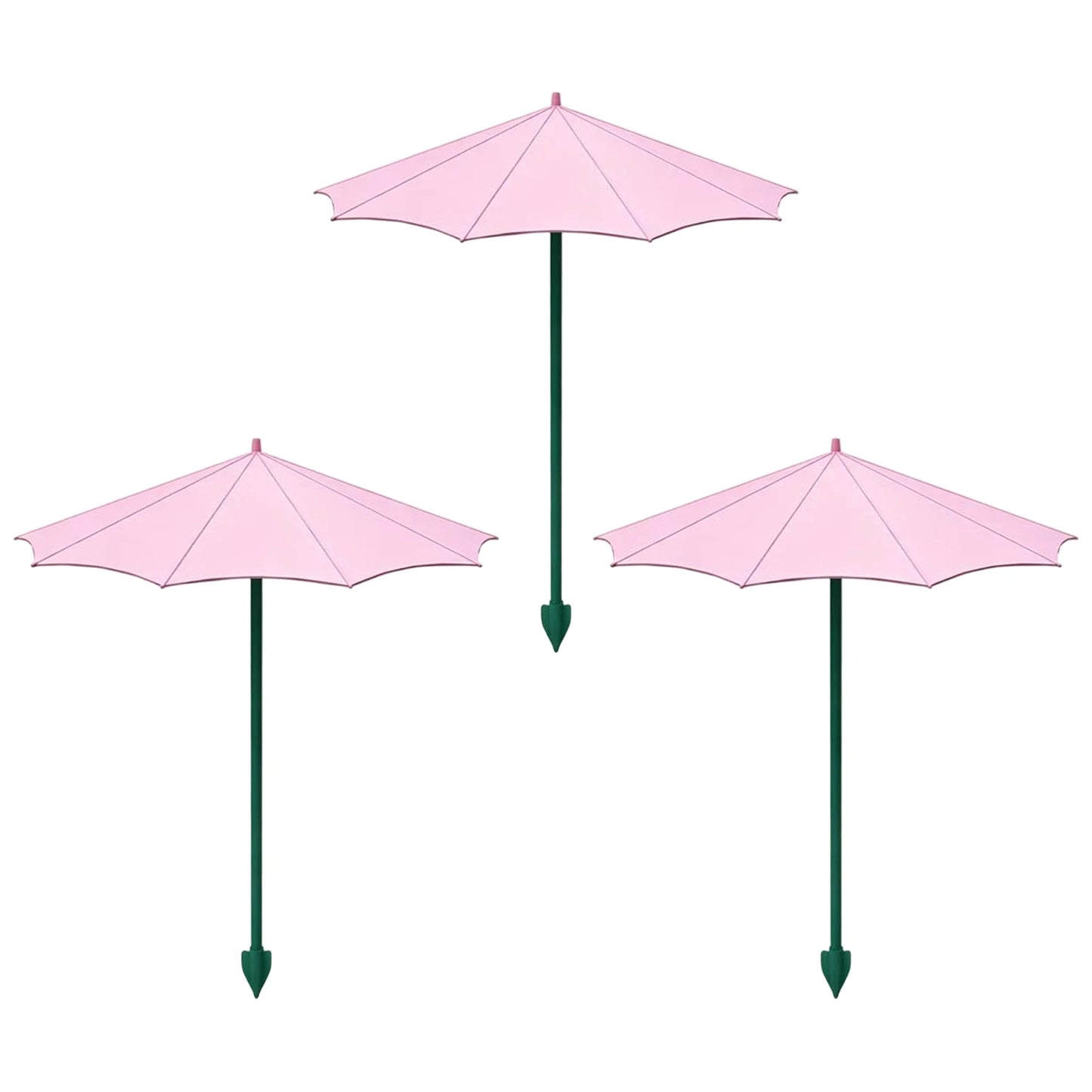 1/3Pcs Outdoor Plant Sun Shade Canopy Weatherproofs Garden Stake Plant Shade Umbrella Anti-Scorch Outdoor Garden Supplies Peaceful Pleasures Health and Wellness 34cm Pink 3PCS