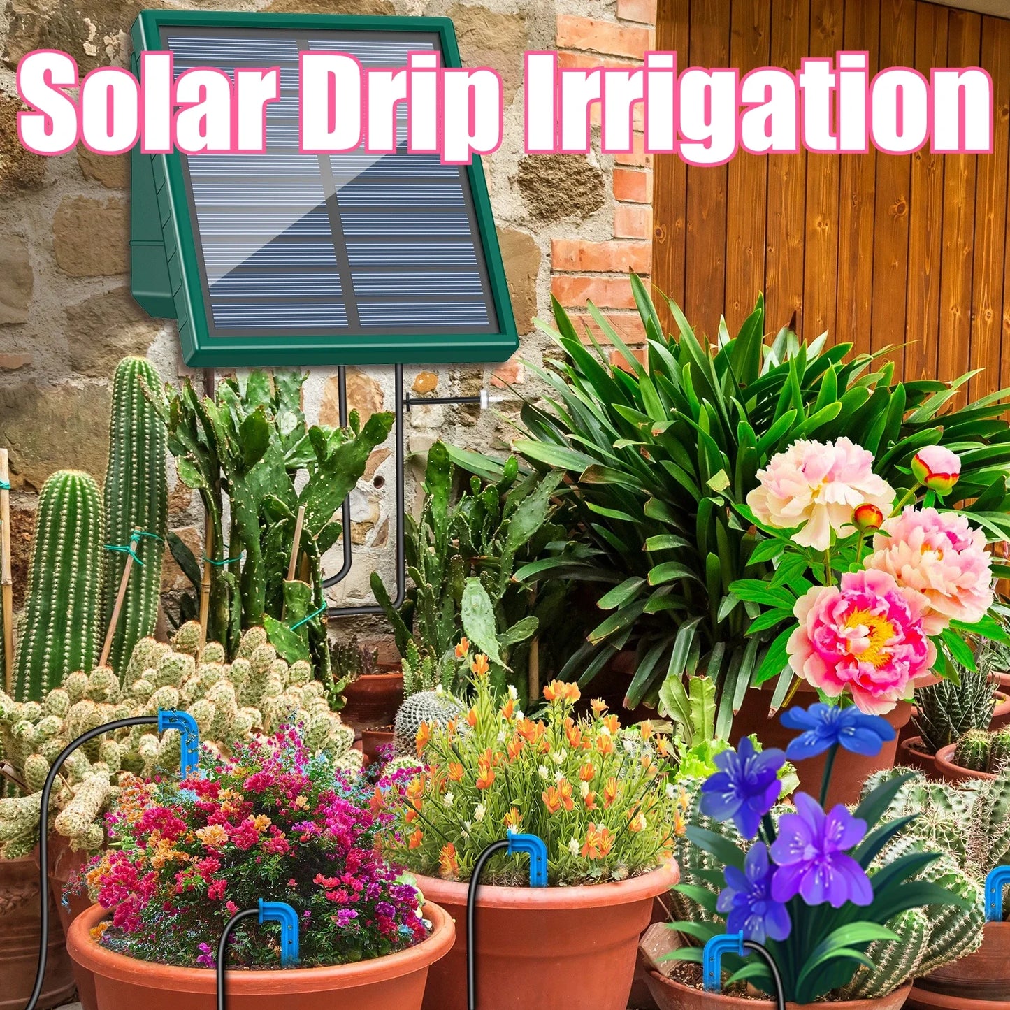 Solar Drip Irrigation System – 10M Hose, 300 Auto Programs