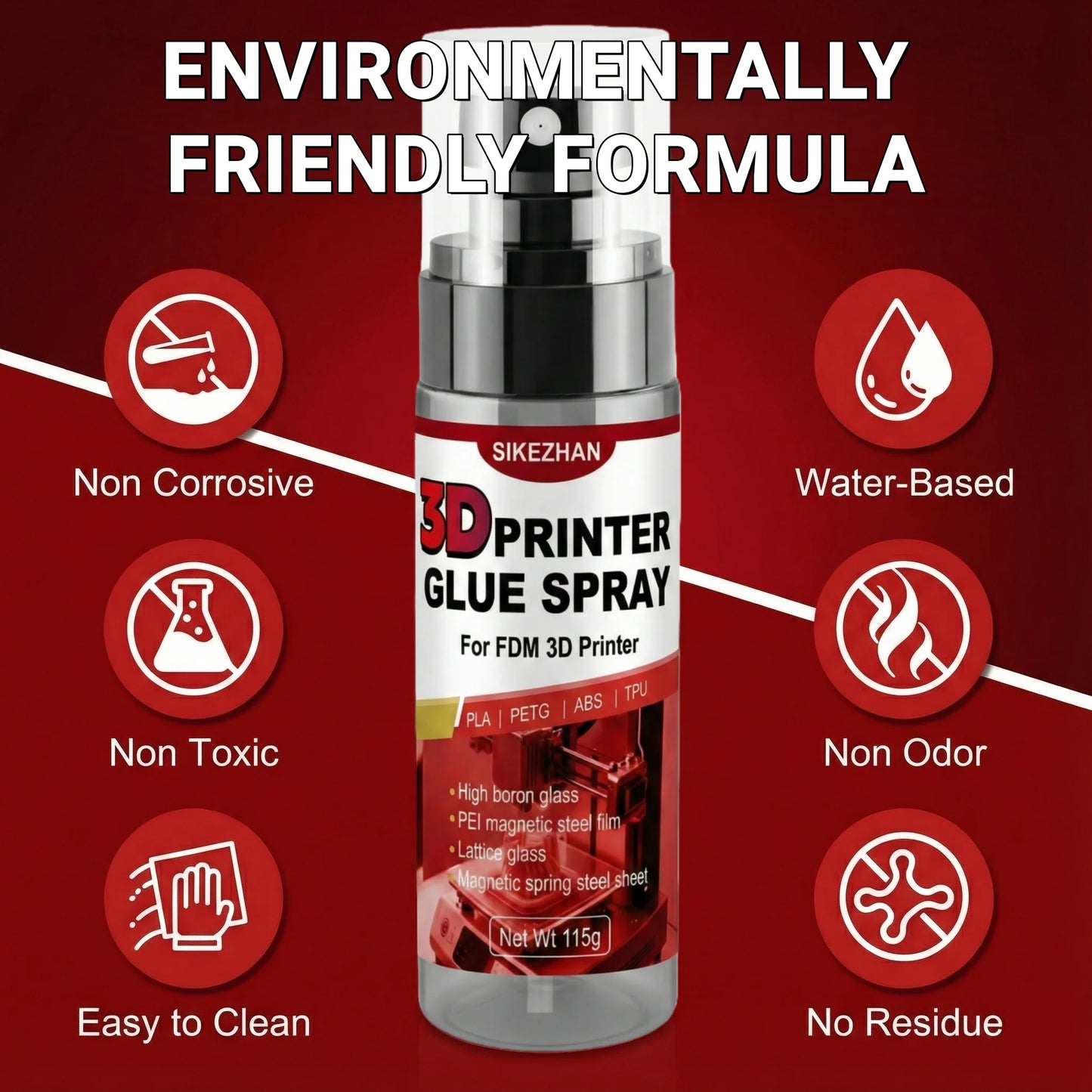 3D Printer Glue Bed Adhesive Anti-Warp for PLA ABS PETG TPU. Strong Bond Easy Release. High Adhesion for Heated Build Plate Peaceful Pleasures Health and Wellness