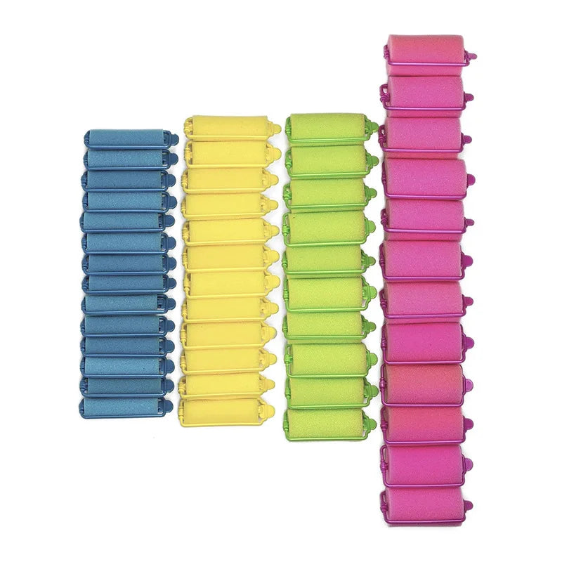 10/12/14/8/6pcs Sponge Hair Curler Foam Rollers Hair Styling Tools DIY Pink/Yellow Curling Easy Tool Hair Accessories Peaceful Pleasures Health and Wellness