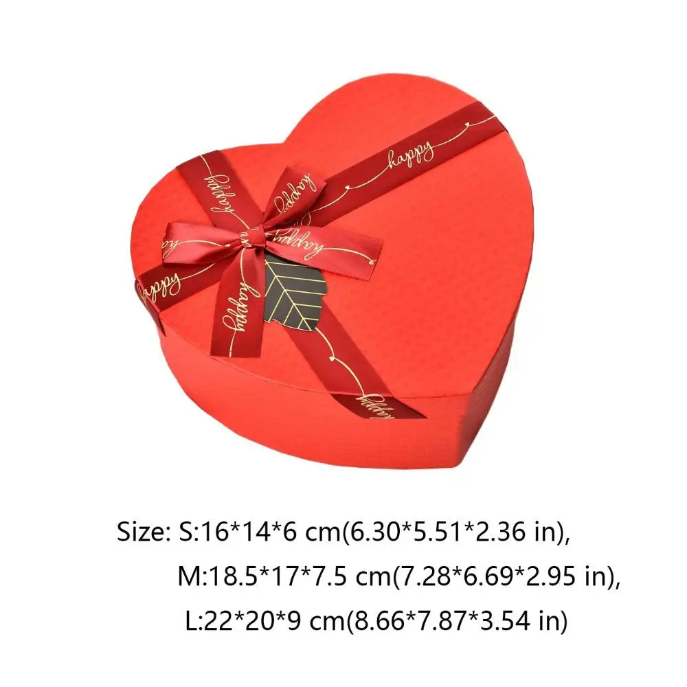 Heart-Shaped Gift Box with Silk Bow Ribbon | Valentine's & Party