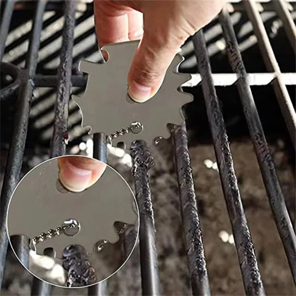 Stainless Steel BBQ Grill Scraper & Cleaner Tool | Portable