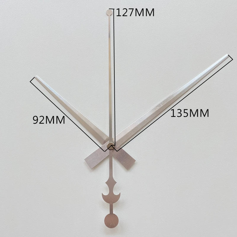 Mute DIY Wall Clock Movement Mechanism with Clock Hands Silent Kit Battery Operated Watch Repair Parts Replacement Set Peaceful Pleasures Health and Wellness Metal Silver Hands 22MM Shaft Length