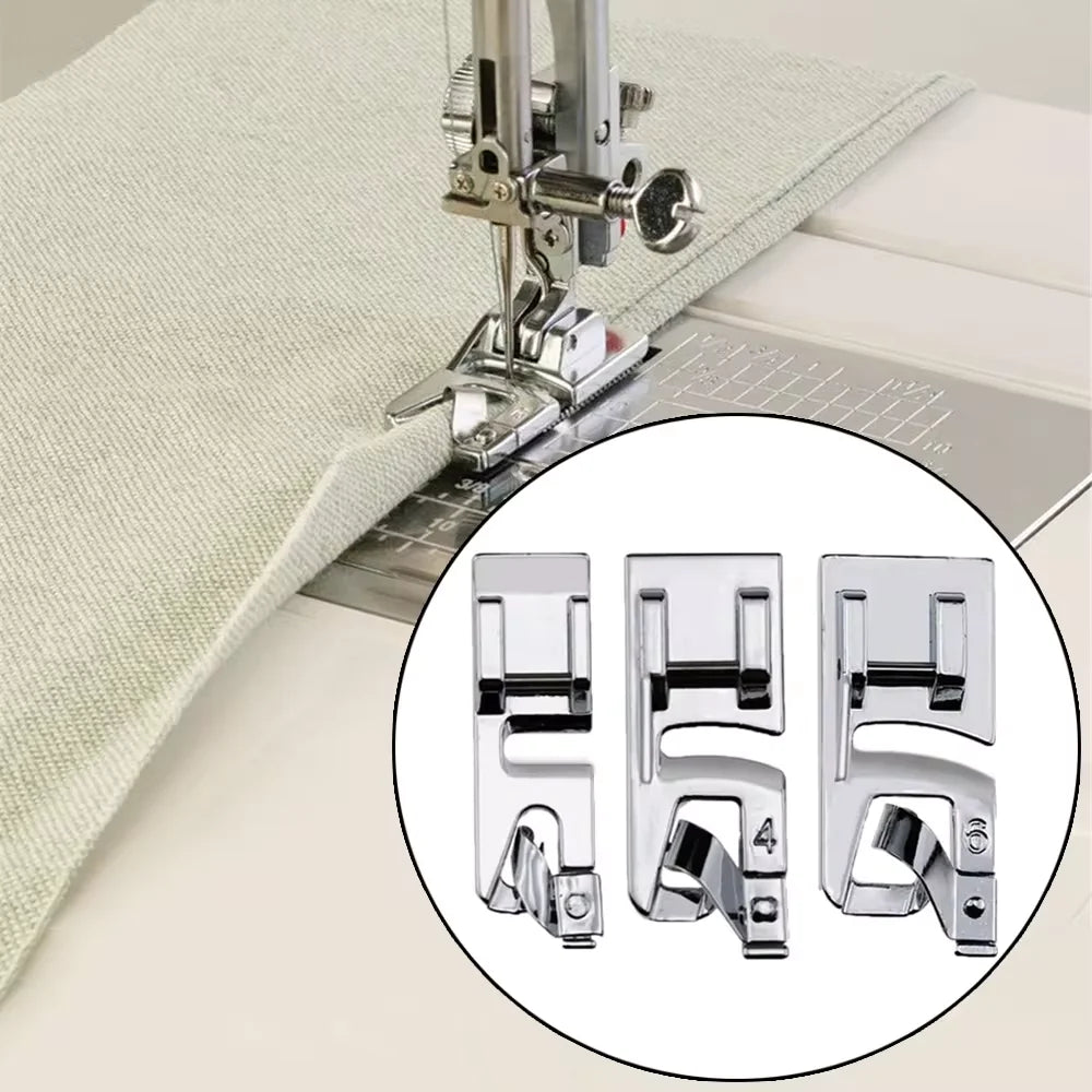 Narrow Rolled Hem Presser Foot Set 3mm 4mm 6mm | Singer Brother