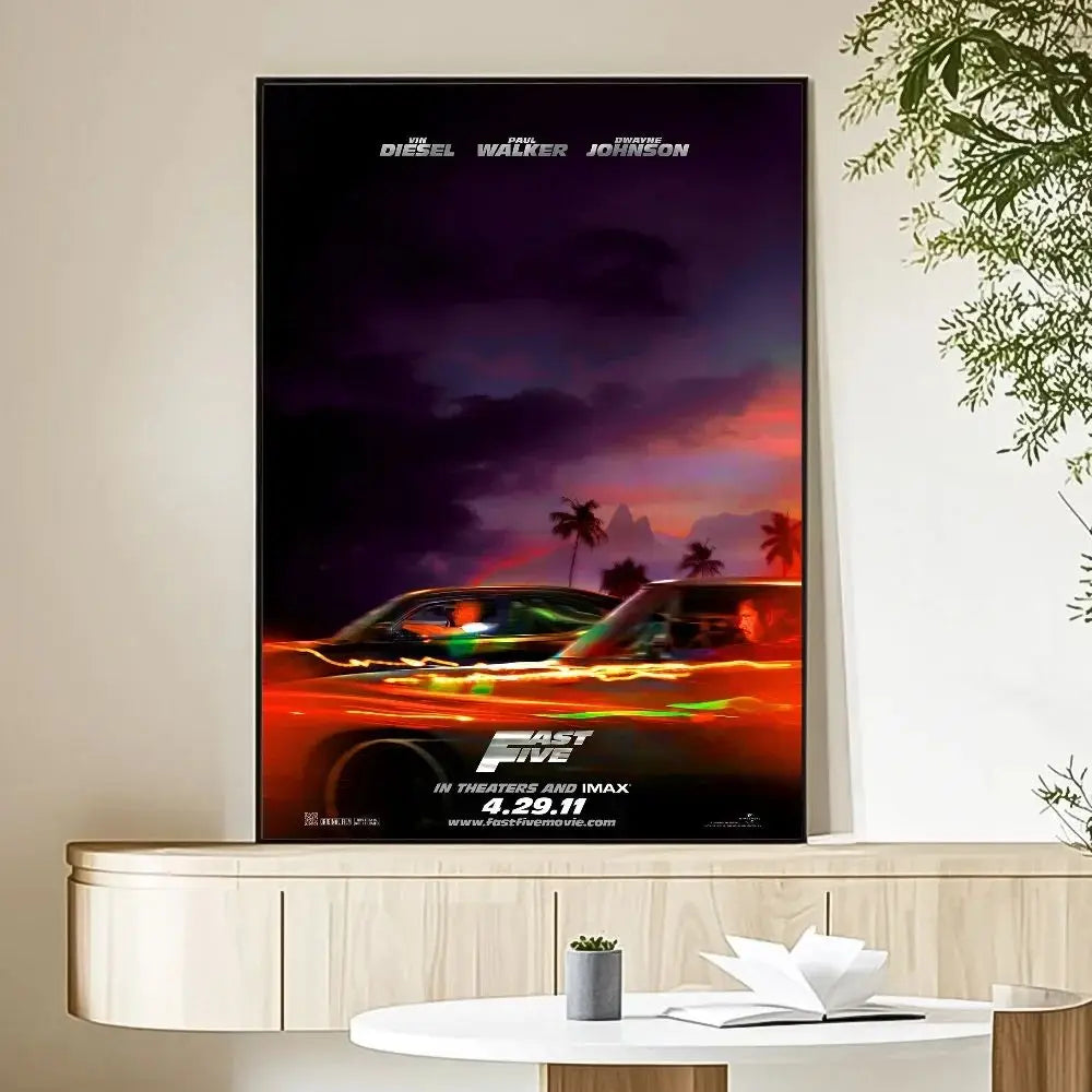 Fast & Furious 2 Vintage Canvas Movie Poster | Fan Wall Art
