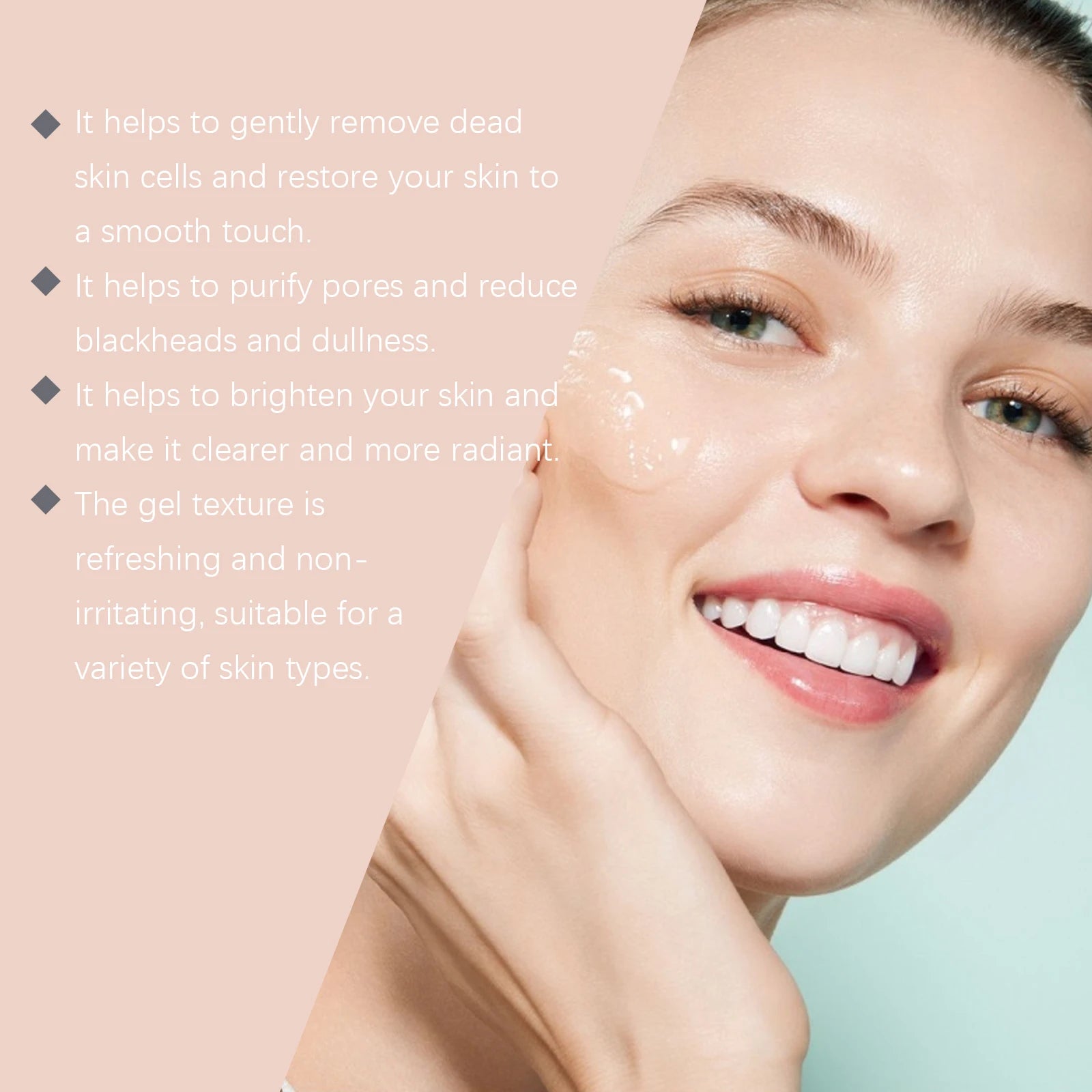 Purifying Exfoliating Gel Dead Skin Remover Oil Control Deep Cleansing Pores Shrinking Tender Face Brighten Nourish Skin Care Peaceful Pleasures Health and Wellness