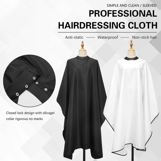 Professional Silicone Collar Buckle Barber Salon Hairdressing Apron Barber Capes Waterproof Barber Cloth Coat Barbershop Tools Peaceful Pleasures Health and Wellness