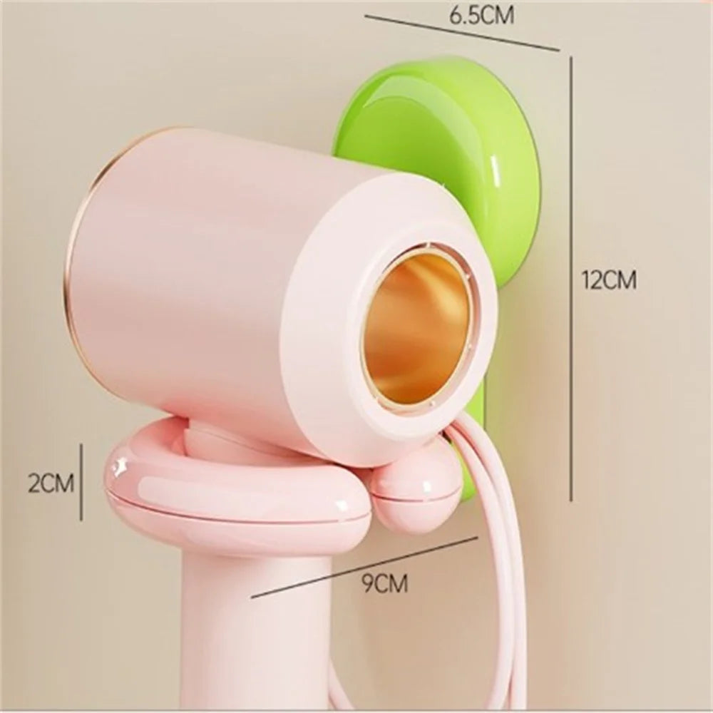 Wall-Mounted Hair Dryer Holder – Punch-Free Bathroom Shelf