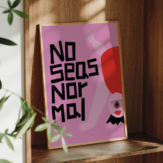 "No Seas Normal" Spanish Quote Canvas Wall Art Print Canvas Wall Art Print Peaceful Pleasures Health and Wellness