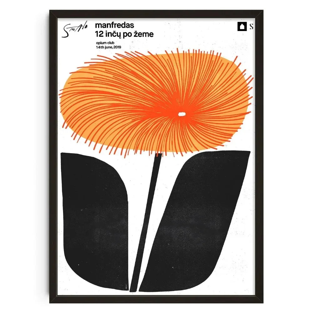 Japanese Retro Floral Canvas Wall Art | Unframed Poster