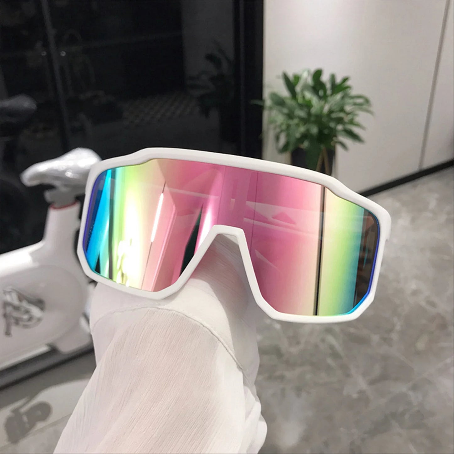 Windproof Cycling Glasses Lightweight Large Frame Sun Protection Goggles for Women and Girls Outdoor Wearings Peaceful Pleasures Health and Wellness