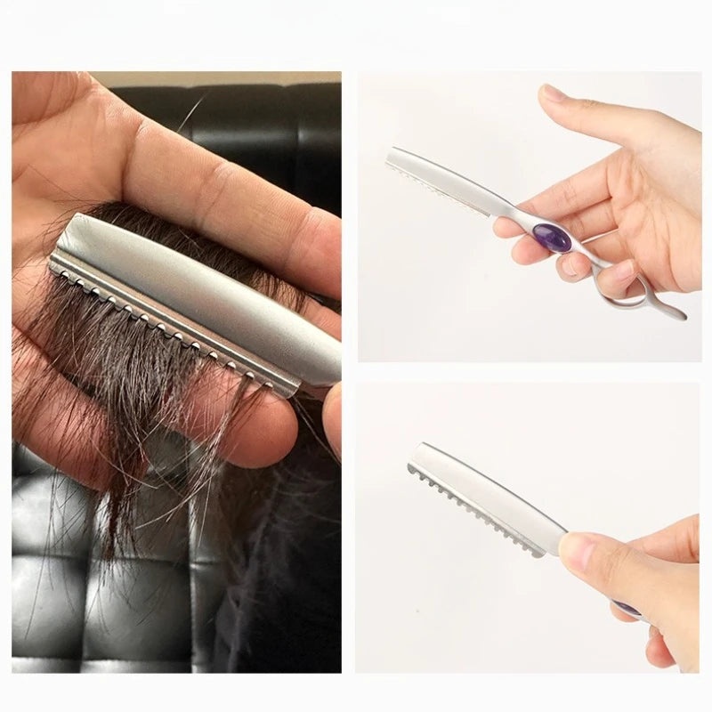 Professional Sharp Barber Razor Blade Purple Dragon Hair Razors Cut Hair Cutting Thinning Knife Salon Tools Peaceful Pleasures Health and Wellness