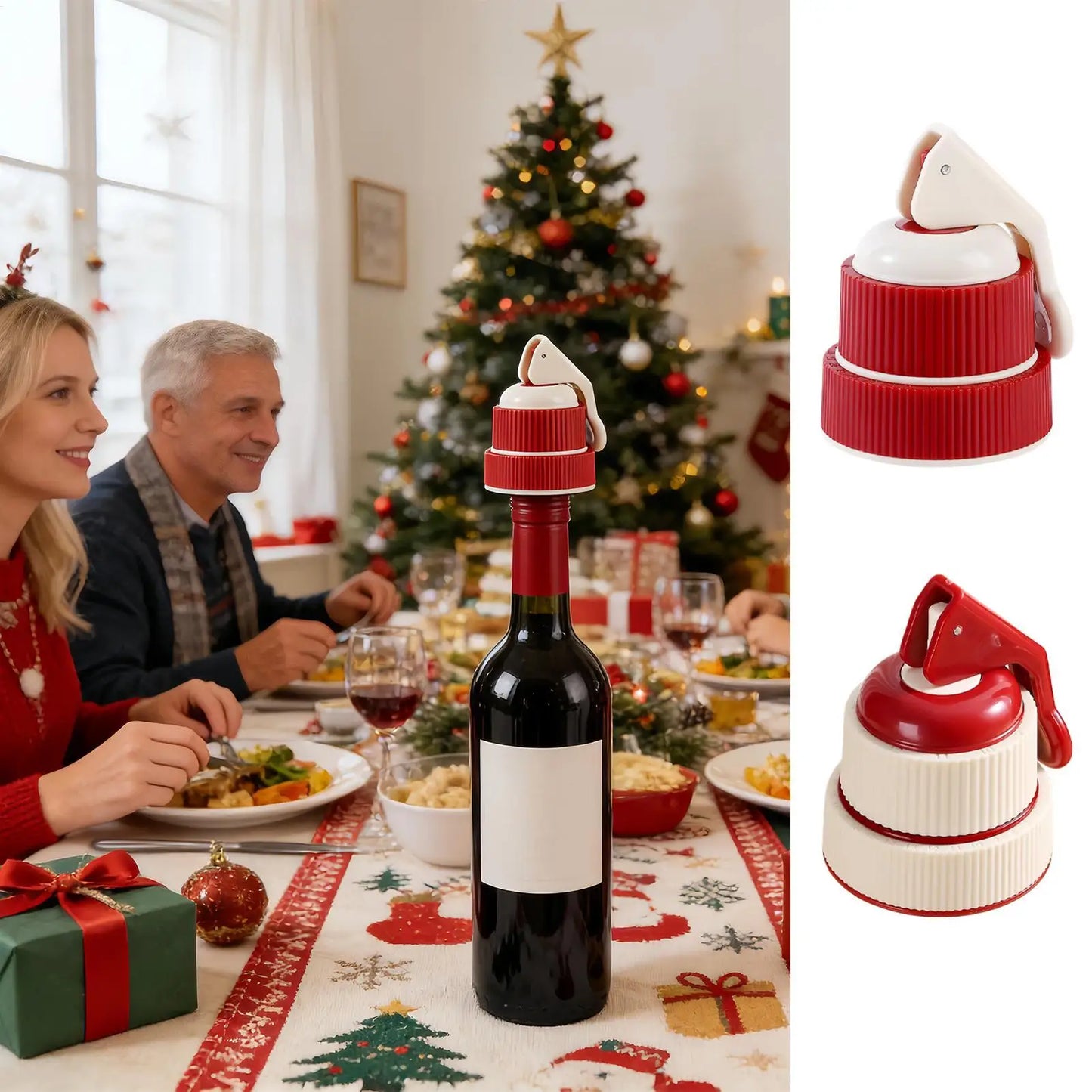 Bottle Stopper Beverage Preserver With Time Scale Record Wine Cork Stopper For Home Christmas Kitchen Dinner Parties Bar Family Peaceful Pleasures Health and Wellness