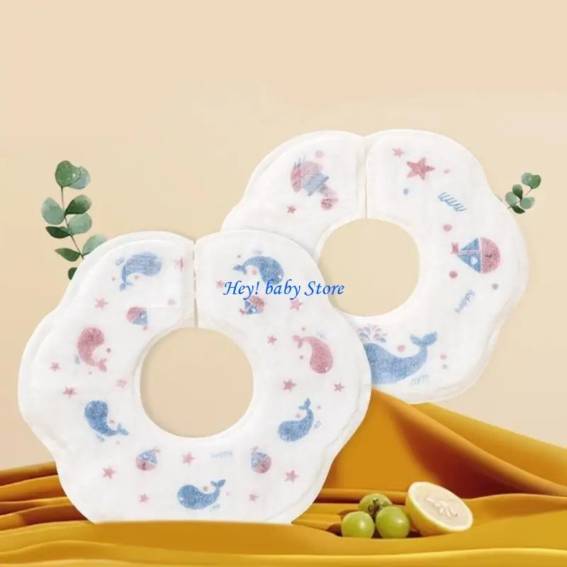 Disposable Baby Drool Bibs 20-Pack | Absorbent Cotton Saliva Towel