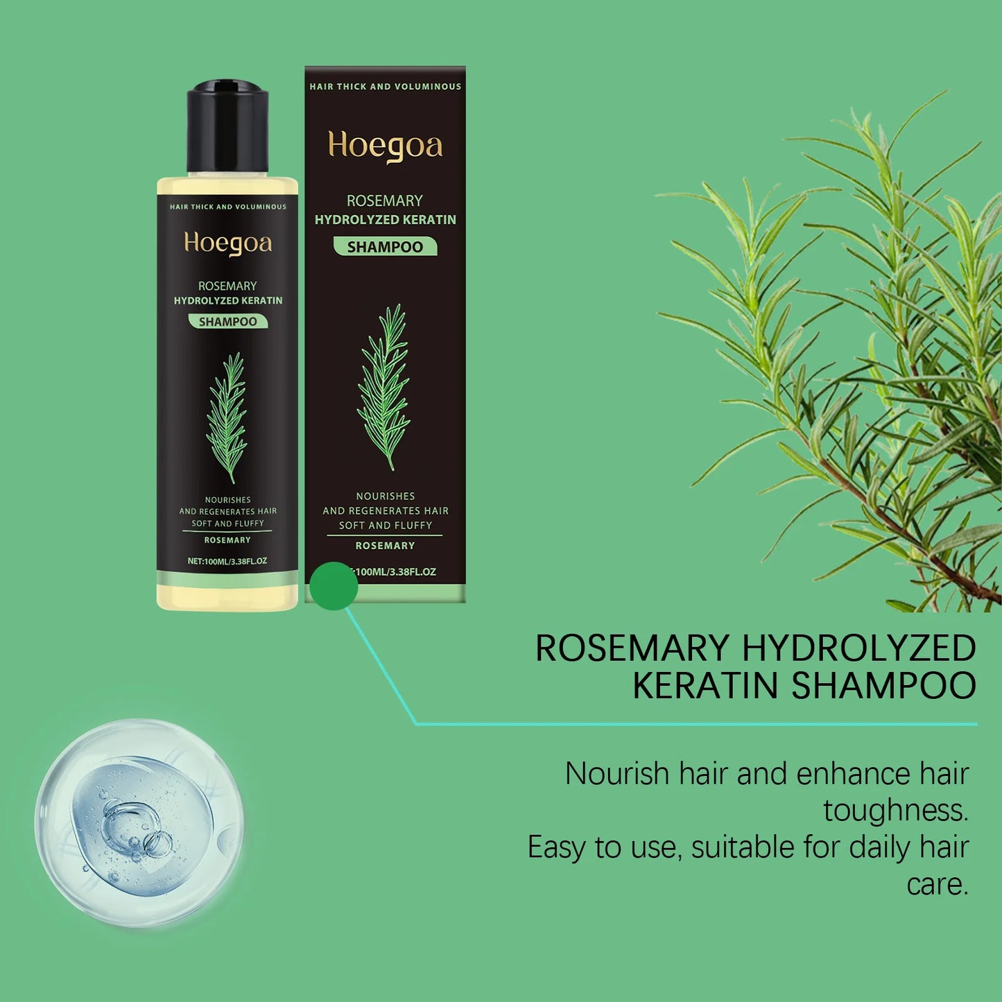 Hoegoa Rosemary Thickening Shampoo – Volumizing Hair Repair