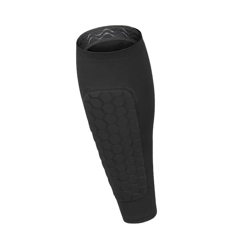 1Pcs Soccer Shin Guards Pads for Youth Adult, Shin Defender Shin Guards Kids, Calf Compression Sleeve with Honeycomb Pads Peaceful Pleasures Health and Wellness black M