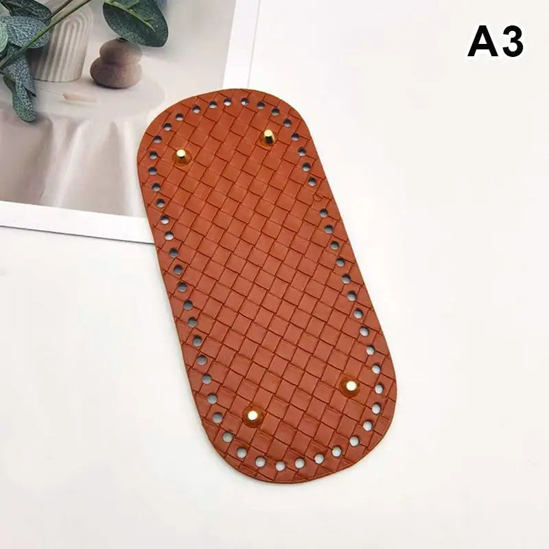 PU Leather Bag Base 22x10cm | DIY Crochet Purse Bottom