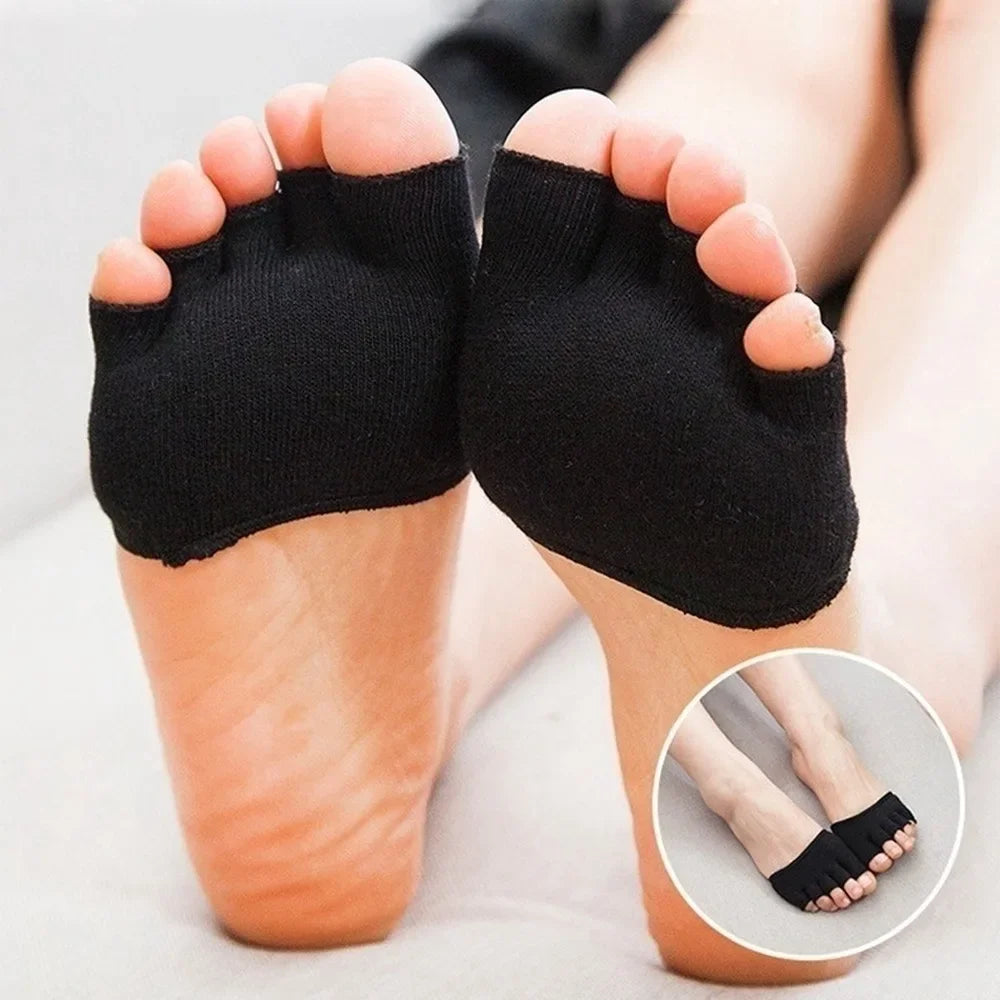 1Pair Half Toe Socks Five Toes Separator Foot Alignment Soothing